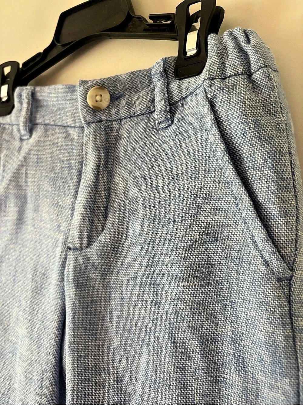 Gymboree EUC Blue Linen-Blend Dress Pants Boy 3T Special Occasions Wedding